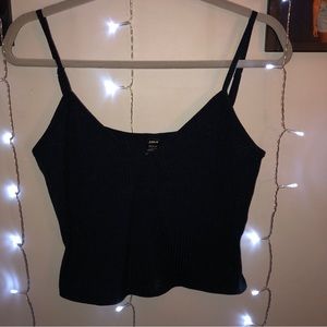 crop ribbed tank top